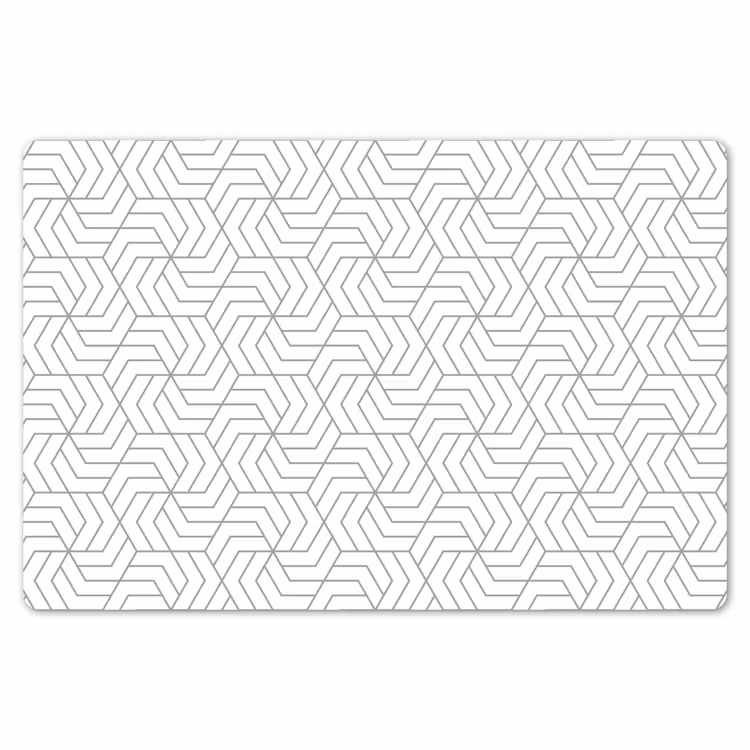Placemat - 6 stuks - Geometrie - Lijn - Zwart - Wit - Patroon — 7