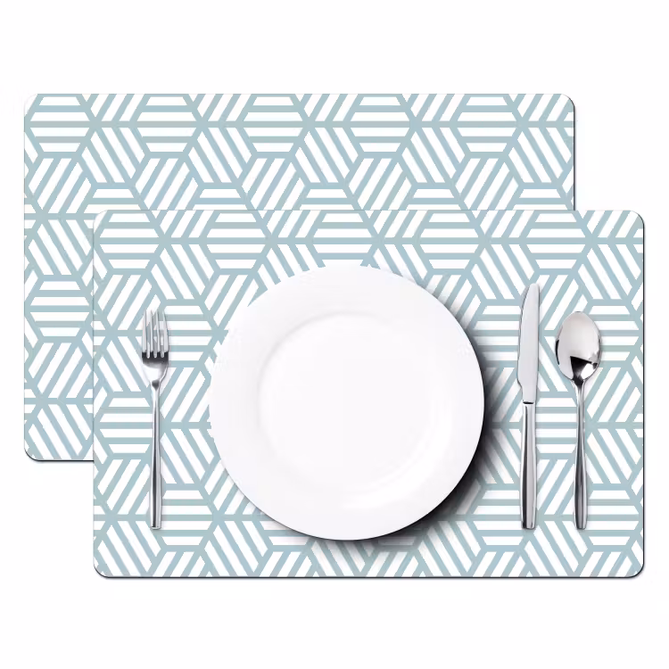 Placemat - 6 stuks - Groen - Geometrie - Patronen - Abstract — 2