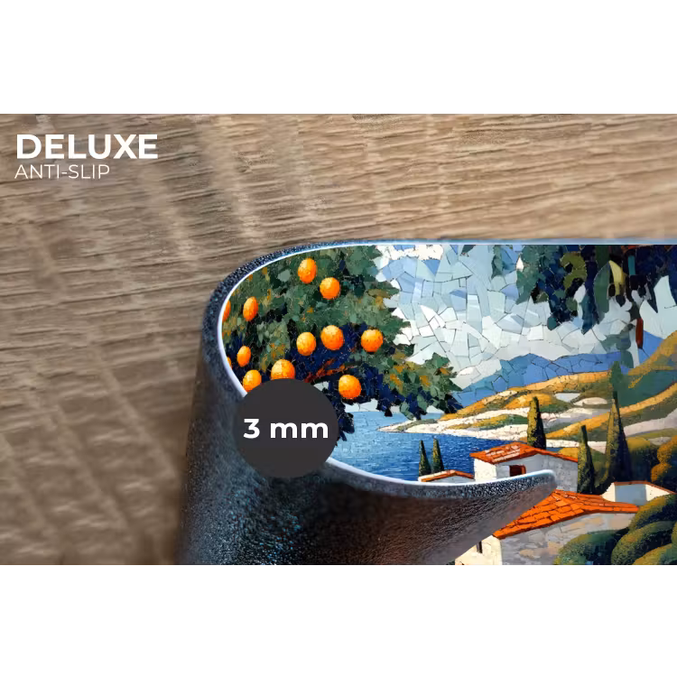 Placemat - 6 stuks - Huizen - Mozaïek - Sinaasappelbomen - Zee — 4