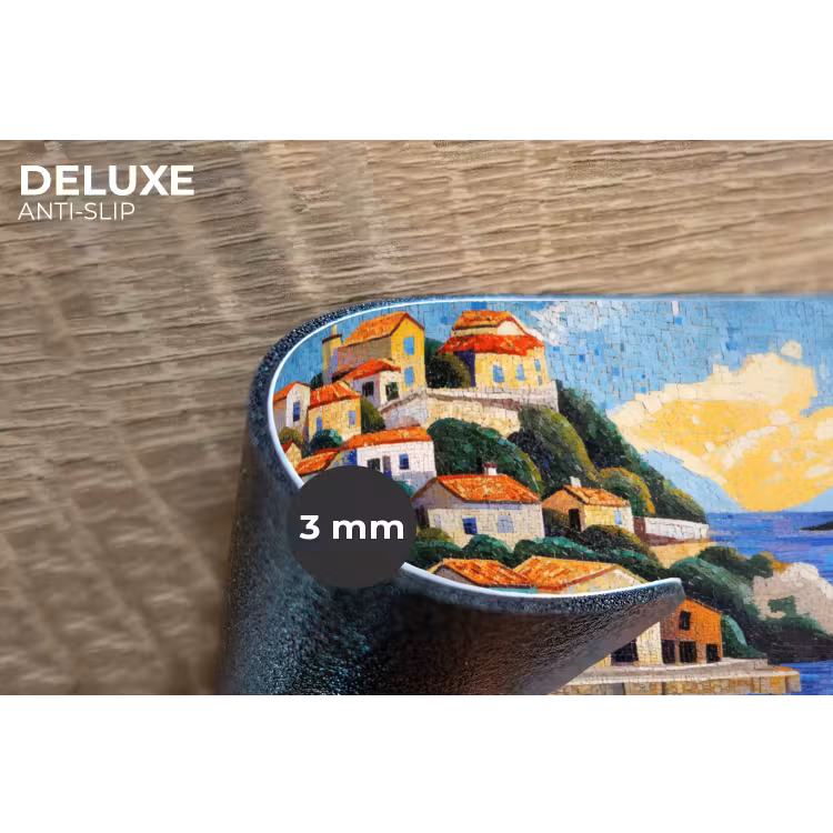 Placemat - 6 stuks - Kustdorp - Huisjes - Mozaïek - Zee — 4