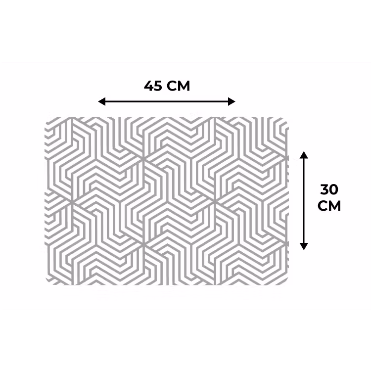 Placemat - 6 stuks - Lijn - Design - Geometrie - Patroon — 3