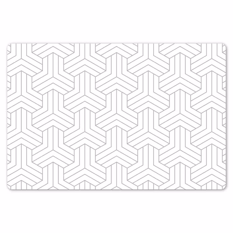 Placemat - 6 stuks - Patronen - Abstract - Zwart - Wit - Geometrie — 7