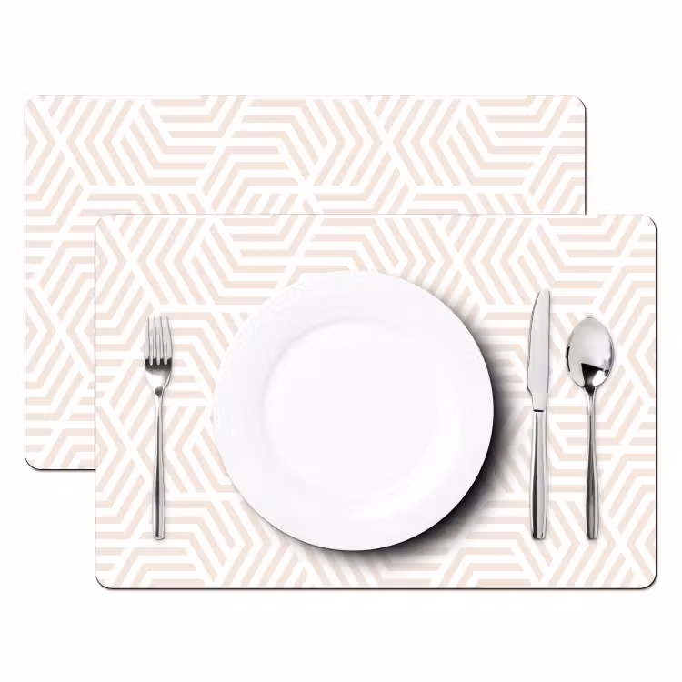 Placemat - 6 stuks - Patroon - Geometrie - Design - Pastel — 2