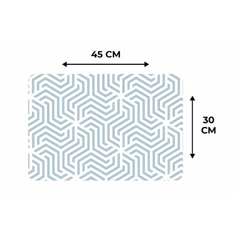 Placemat - 6 stuks - Patroon - Lijn - Design - Groen — 3
