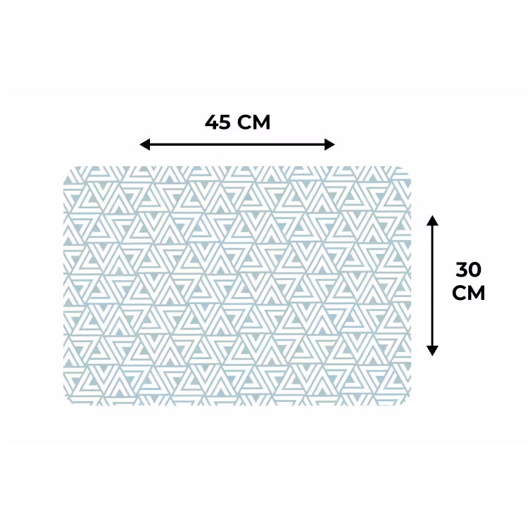 Placemat - 6 stuks - Patroon - Lijn - Design - Groen — 3