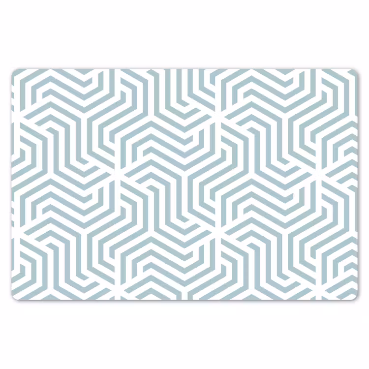 Placemat - 6 stuks - Patroon - Lijn - Design - Groen — 7