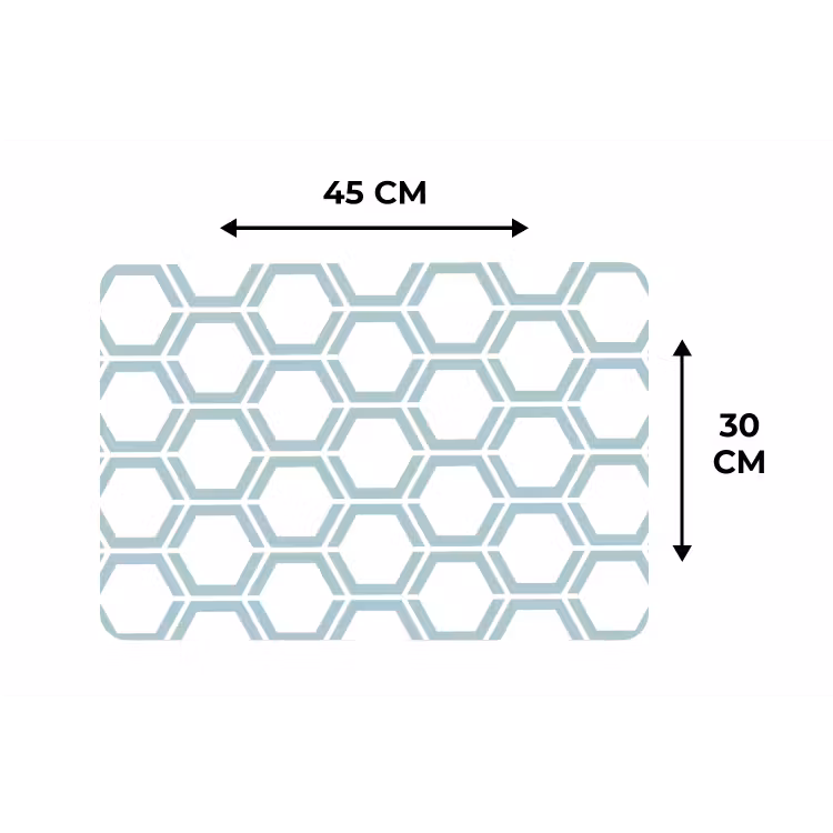 Placemat - 6 stuks - Patroon - Lijn - Design - Hexagon — 3