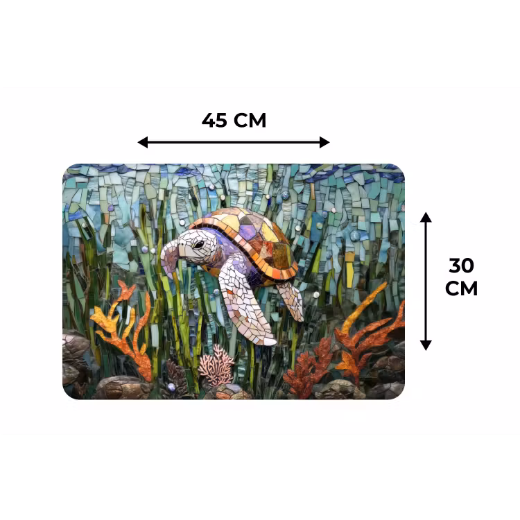 Placemat - 6 stuks - Schildpad - Zeewier - Mozaïek — 3