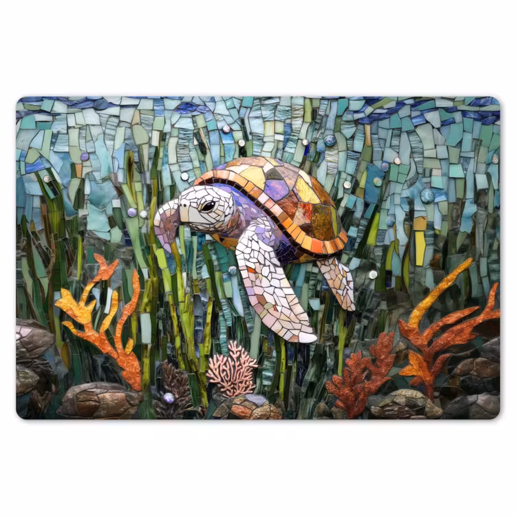 Placemat - 6 stuks - Schildpad - Zeewier - Mozaïek — 7