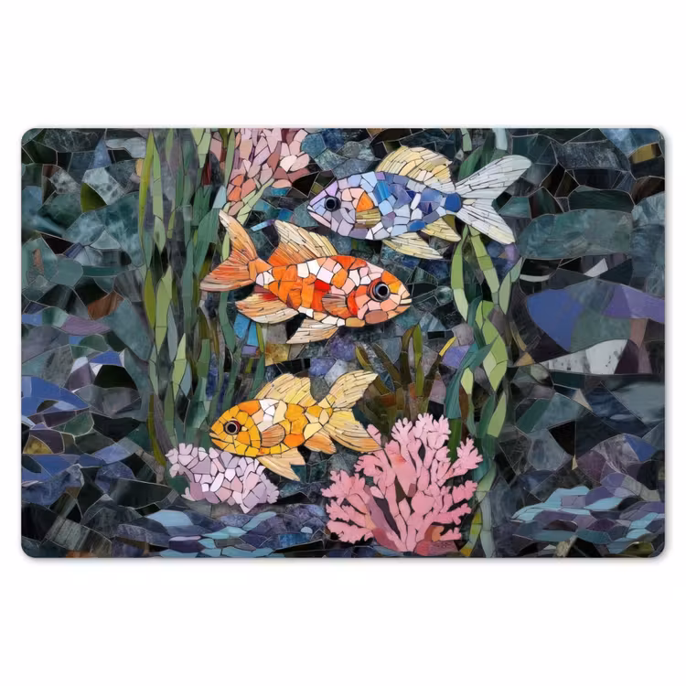 Placemat - 6 stuks - Vissen - Koraal - Zee - Mozaïek — 7