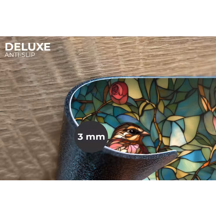 Placemat - 6 stuks - Vogel - Tak - Rozen - Mozaïek — 4
