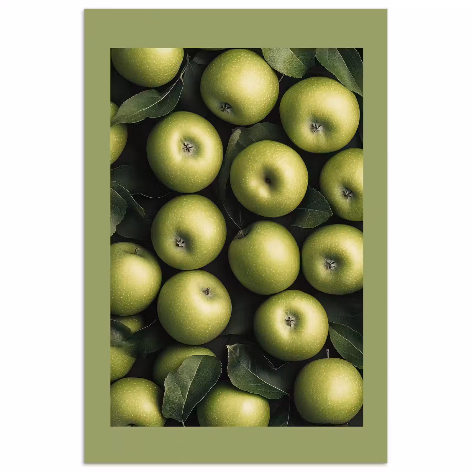 Poster - Appels - Groen - bladeren — 1