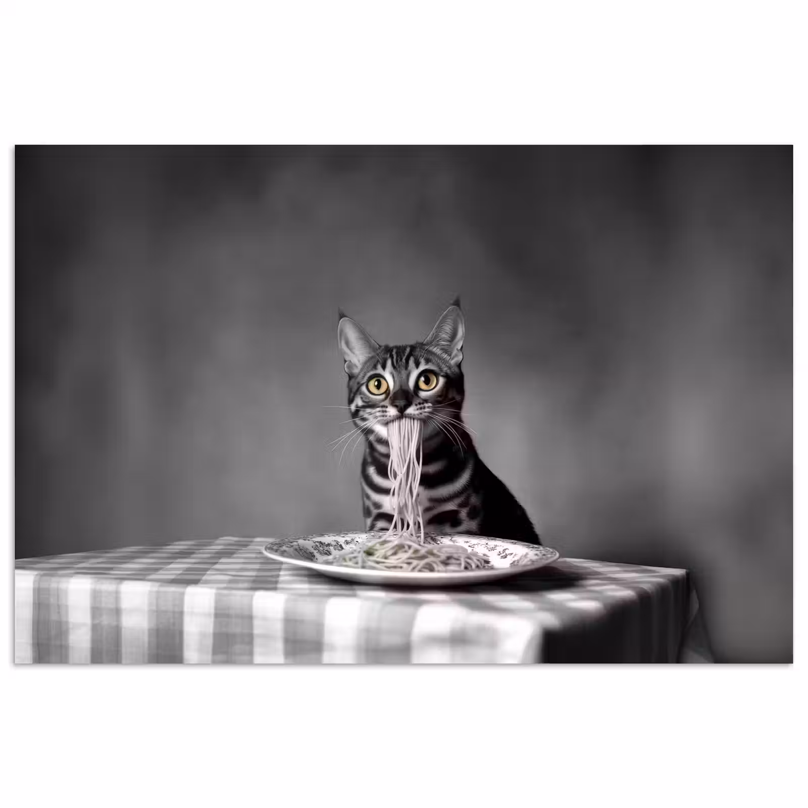Poster - Bengaal - Kat - Tafelkleed - Zwart - Wit - Dier — 1