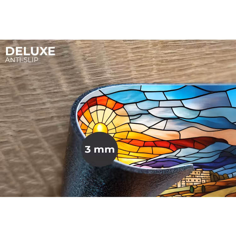 Placemat - 6 stuks - Mozaïek - Zon - Landschap - Dorp — 4