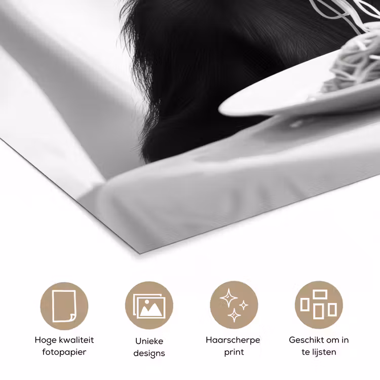Poster - Aap - Spaghetti - Zonnebril - Zwart wit - Cool - Dier — 5