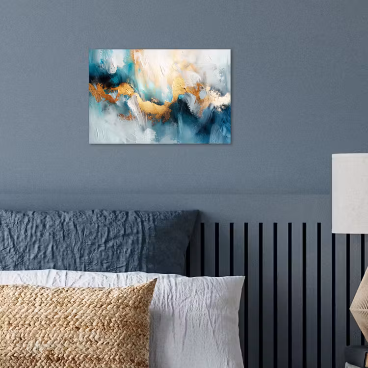 Poster - Abstract - Kunst - Gold - Blauw — 3