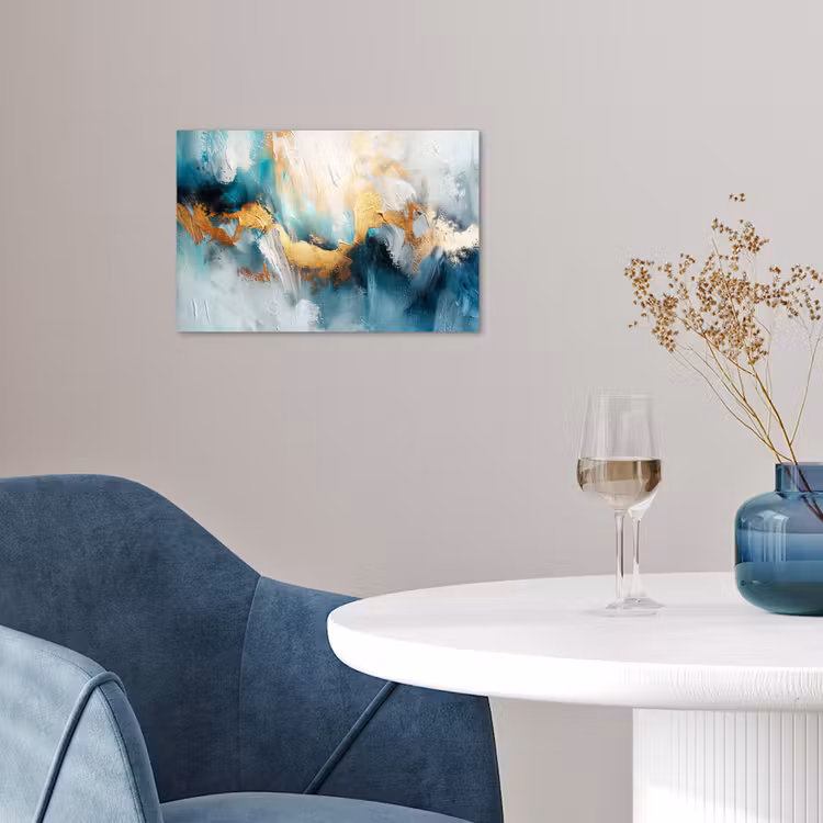 Poster - Abstract - Kunst - Gold - Blauw — 4