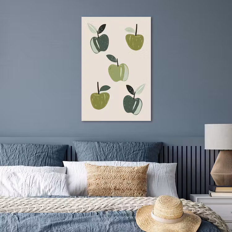 Poster - Appels - Groen - Illustratie - Bladeren — 3