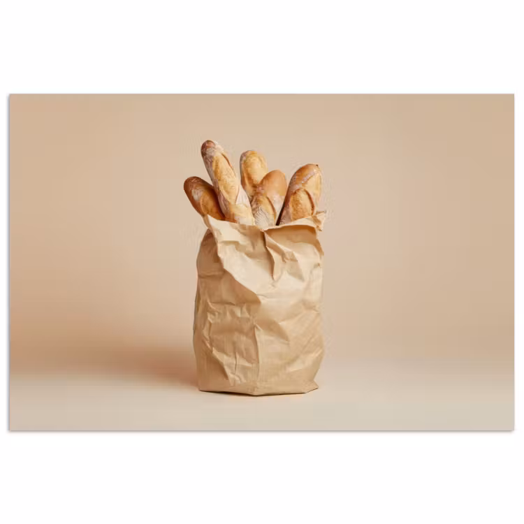 Poster - Baguette - Brood - Stokbrood - Beige — 1