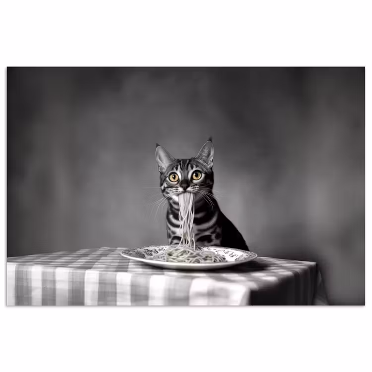 Poster - Bengaal - Kat - Tafelkleed - Zwart - Wit - Dier — 1