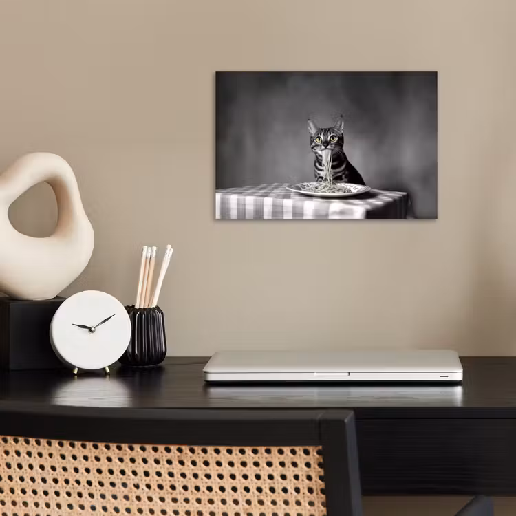 Poster - Bengaal - Kat - Tafelkleed - Zwart - Wit - Dier — 2