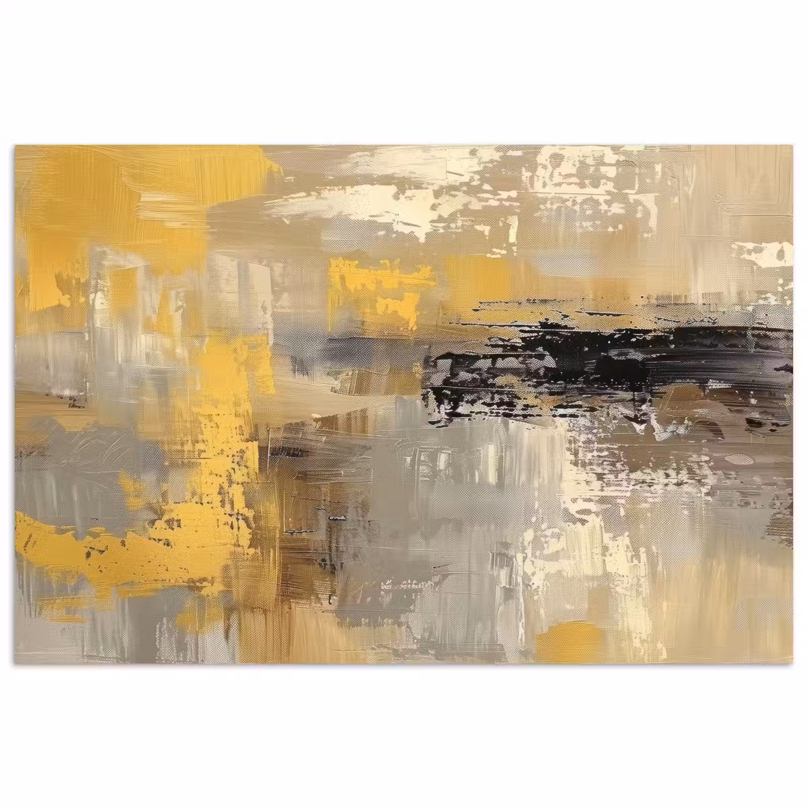 Poster - Abstract - Geel - Modern - Beige — 1