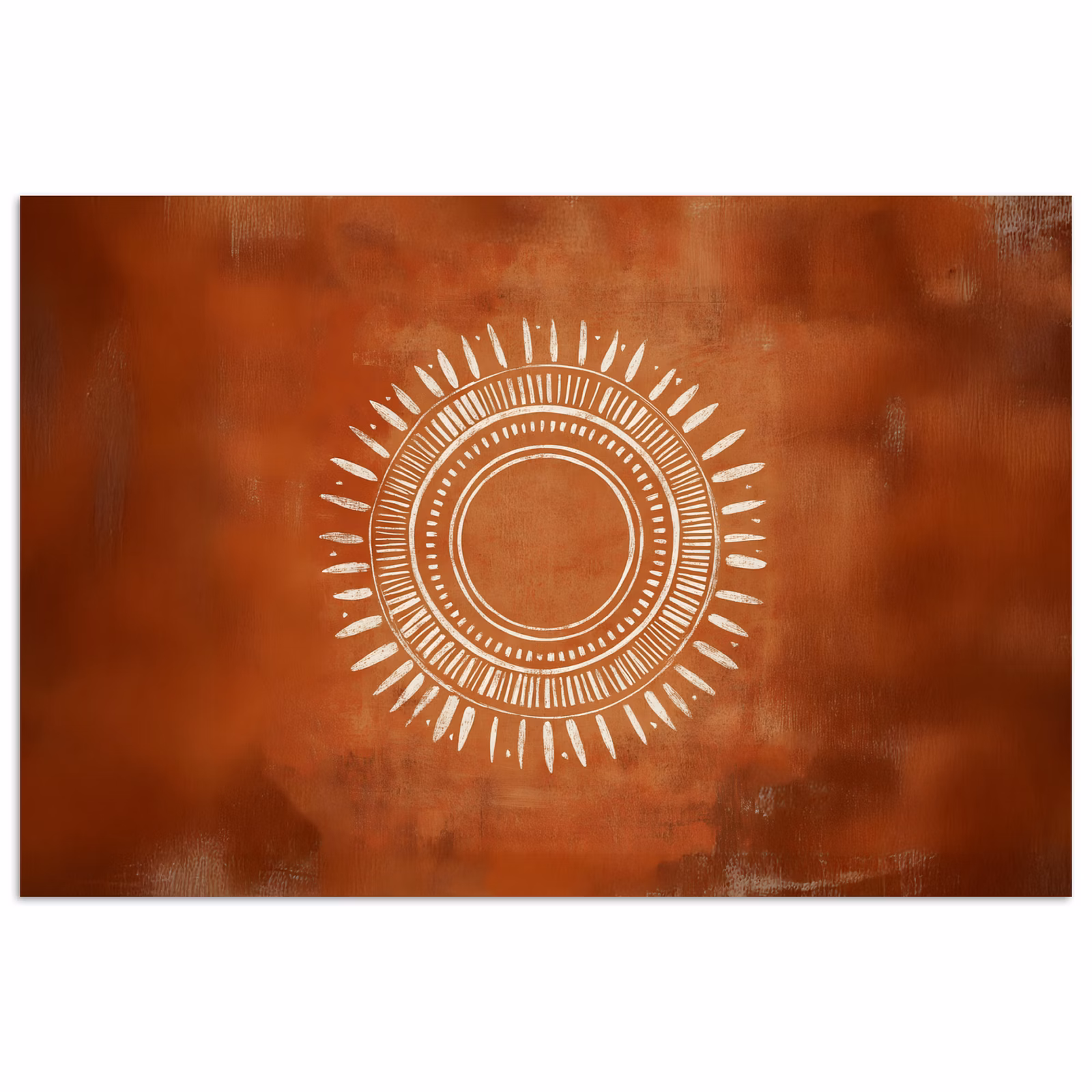 Poster - Abstract - Lijnen - Zonnestralen - Roodbruin — 1