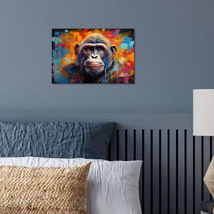 Poster - Aap - Gorilla - Graffiti - Dieren - Kleuren — 3