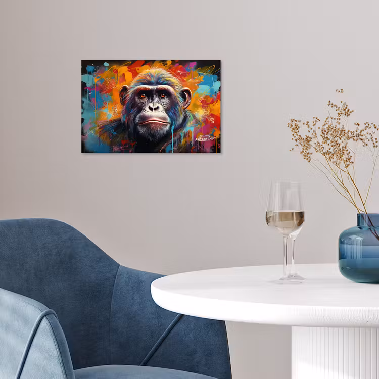 Poster - Aap - Gorilla - Graffiti - Dieren - Kleuren — 4