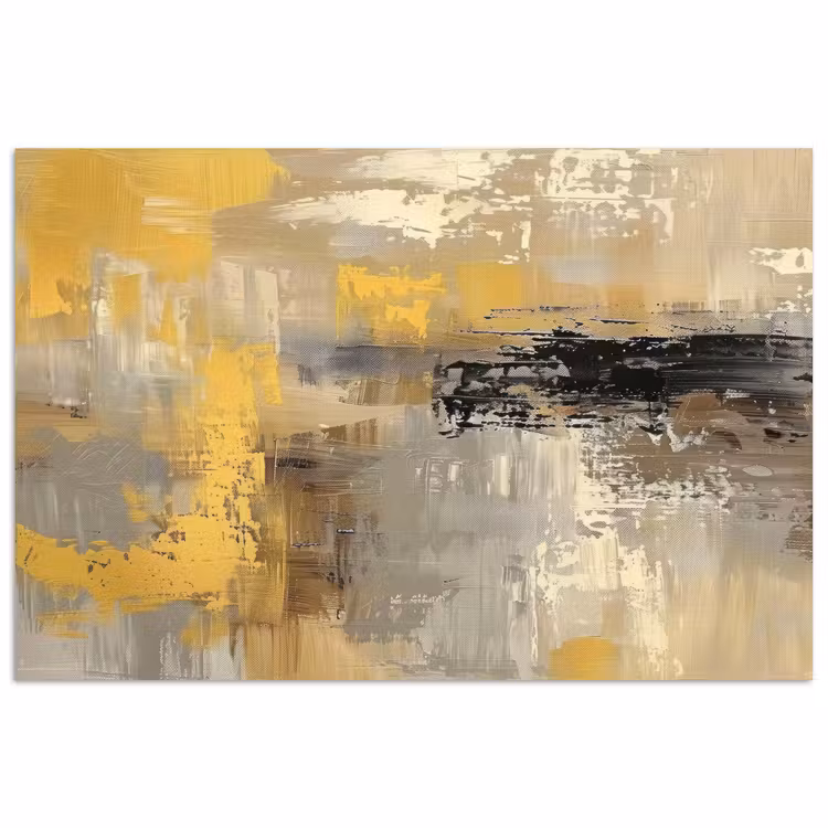 Poster - Abstract - Geel - Modern - Beige — 1