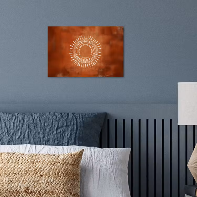 Poster - Abstract - Lijnen - Zonnestralen - Roodbruin — 3