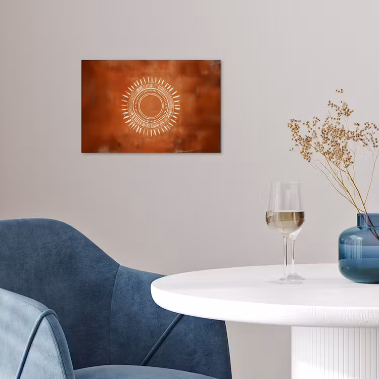 Poster - Abstract - Lijnen - Zonnestralen - Roodbruin — 4