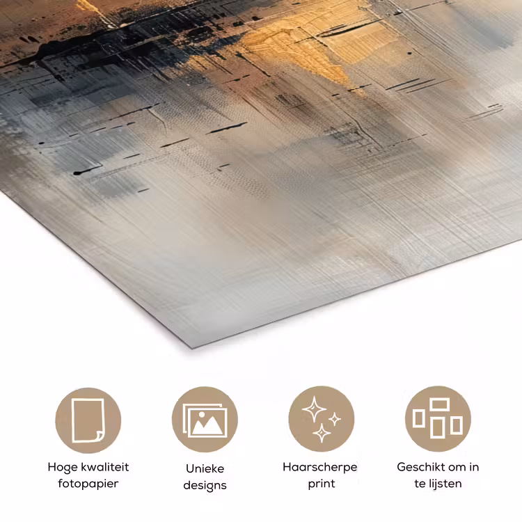 Poster - Abstract - Modern - Beige - Aesthetic - Goud — 5