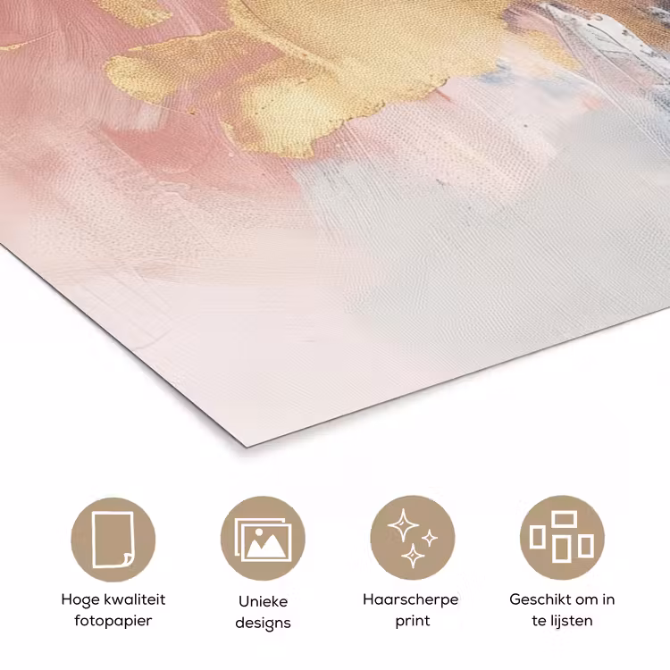 Poster - Abstract - Pastel kleuren - Goud - Modern - Aesthetic — 5