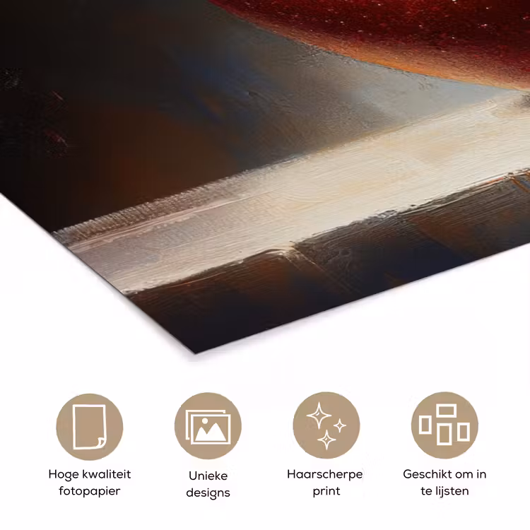 Poster - Apple - Hart - Rood — 5