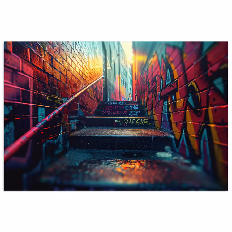 Poster - Architectuur - Neon - Trap - Graffiti — 1