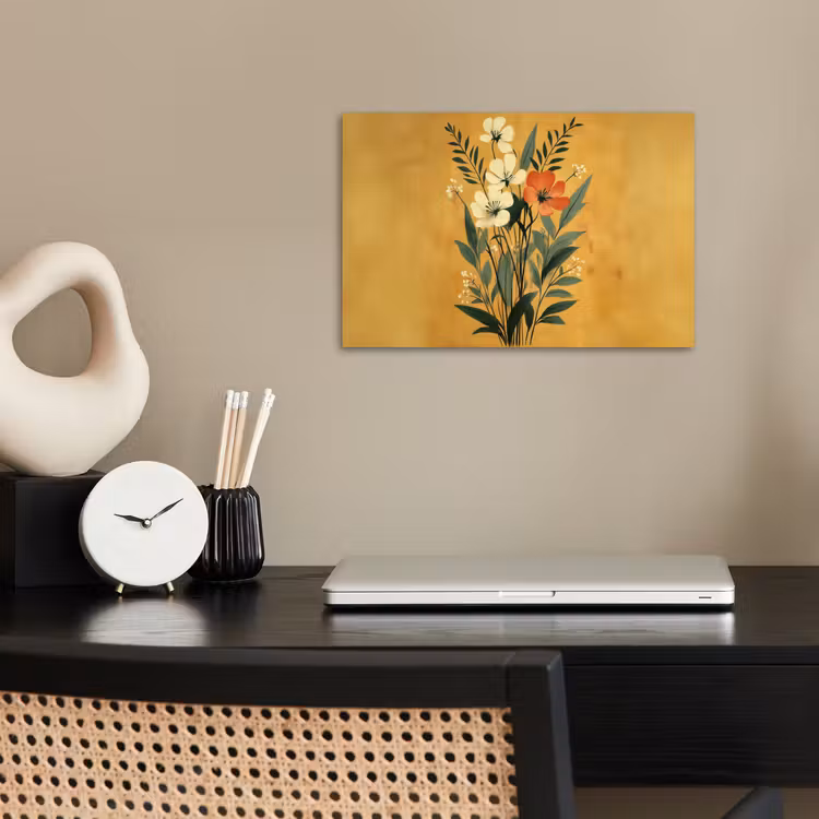 Poster - Bladeren - Boeket - Bloemen - Geel — 2