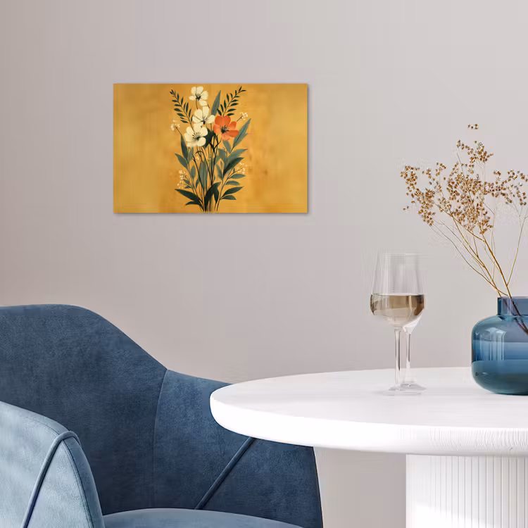 Poster - Bladeren - Boeket - Bloemen - Geel — 4