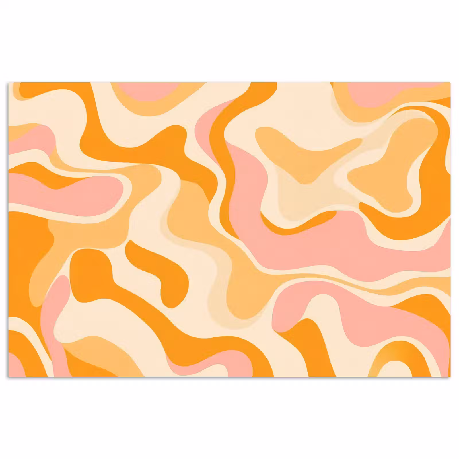 Poster - Abstract - Golvend - Oranje — 1