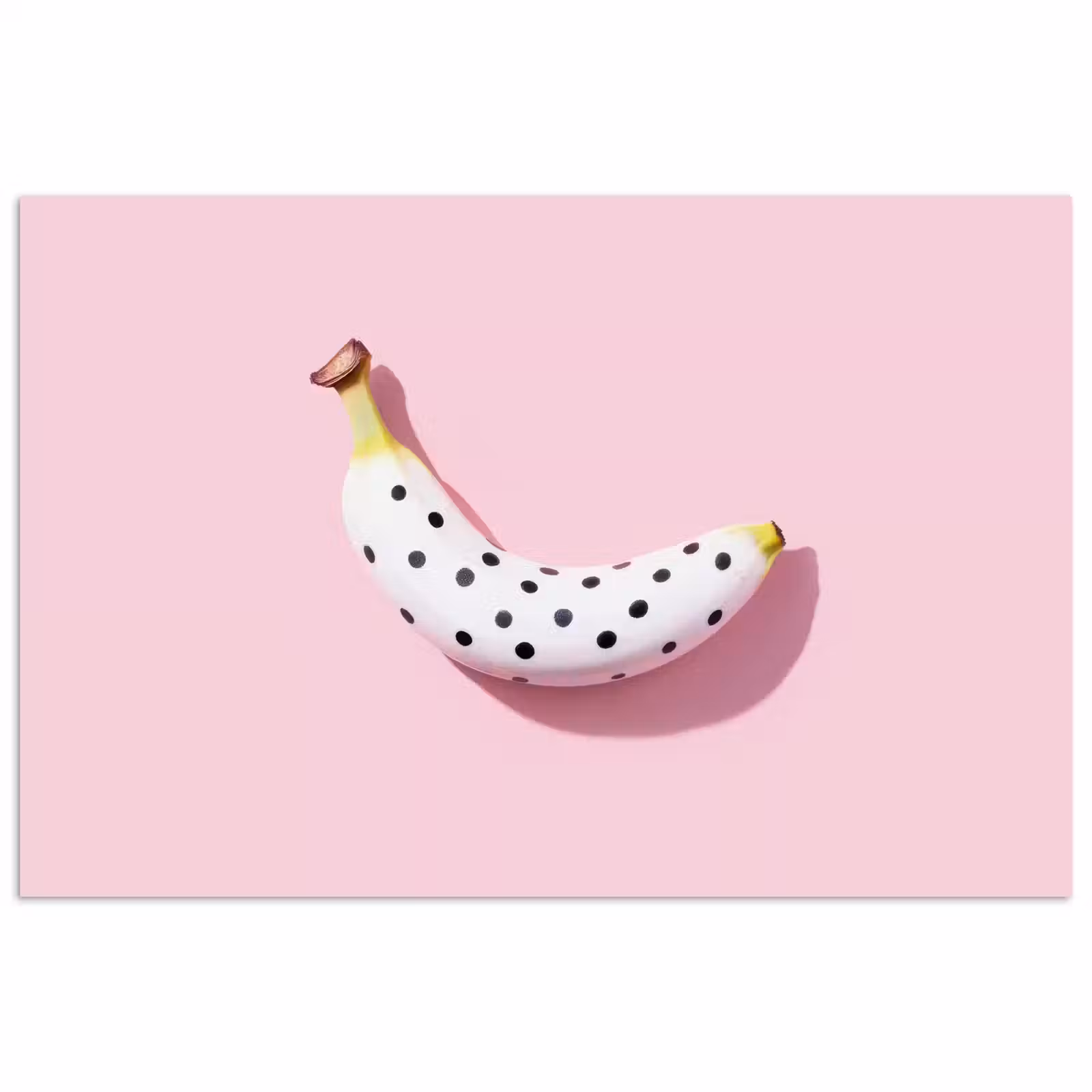 Poster - Banaan - Stippen - roze — 1