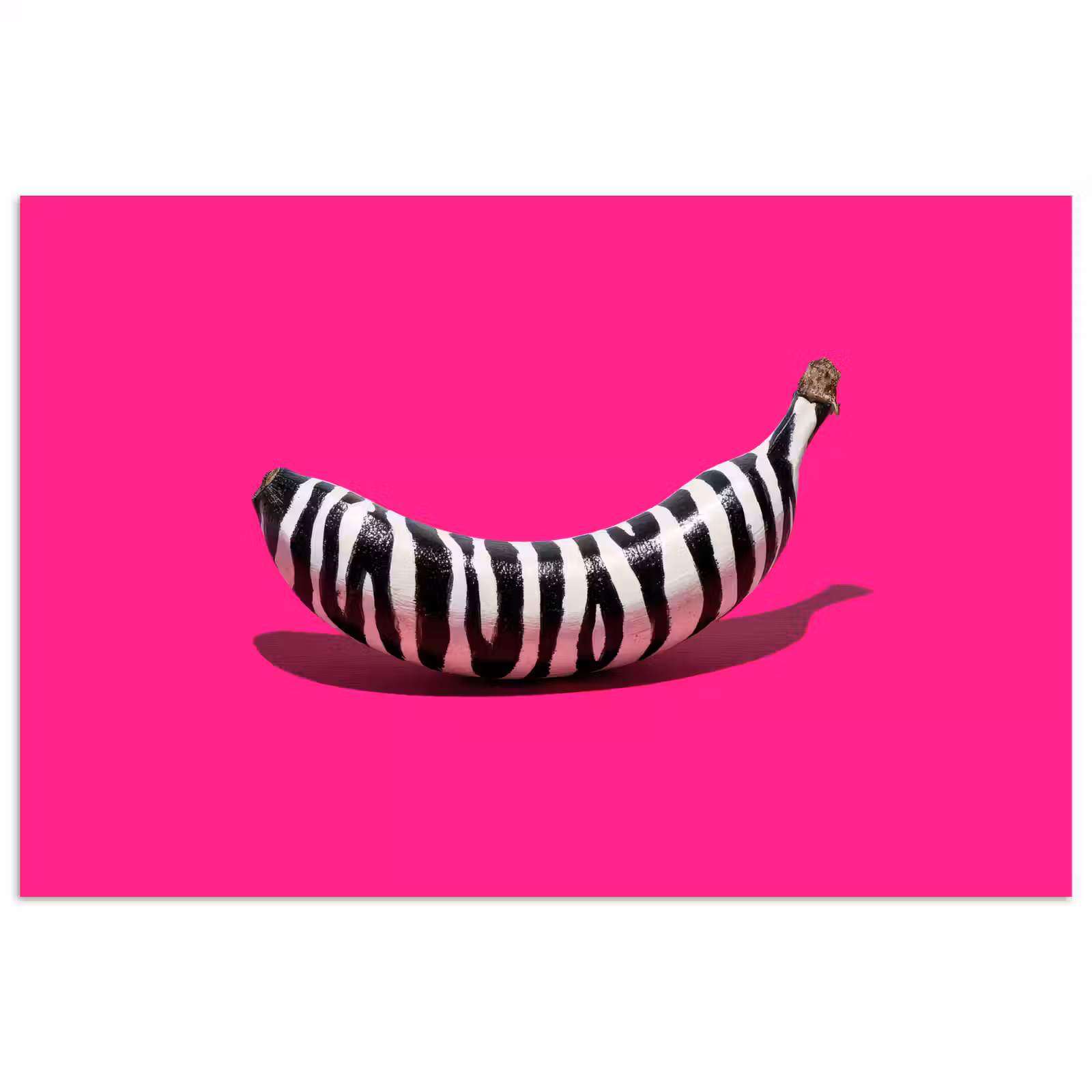 Poster - Banaan - Zebraprint - Roze — 1