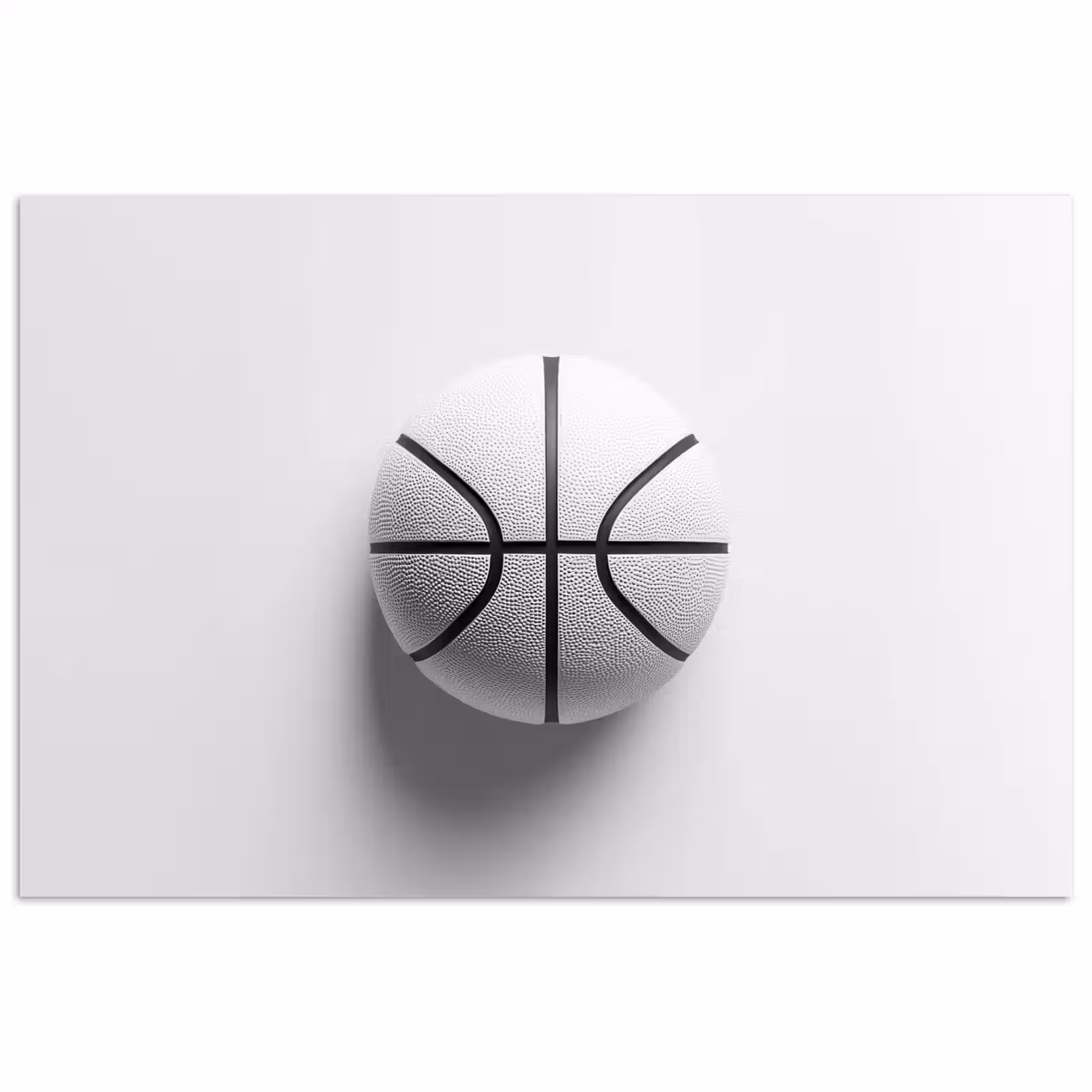 Poster - Basketbal - Wit - Schaduw - Lijnen — 1