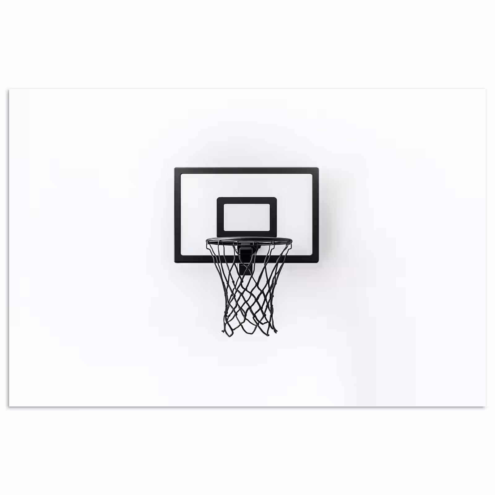 Poster - Basketbalbord - Minimalistisch - Zwart — 1