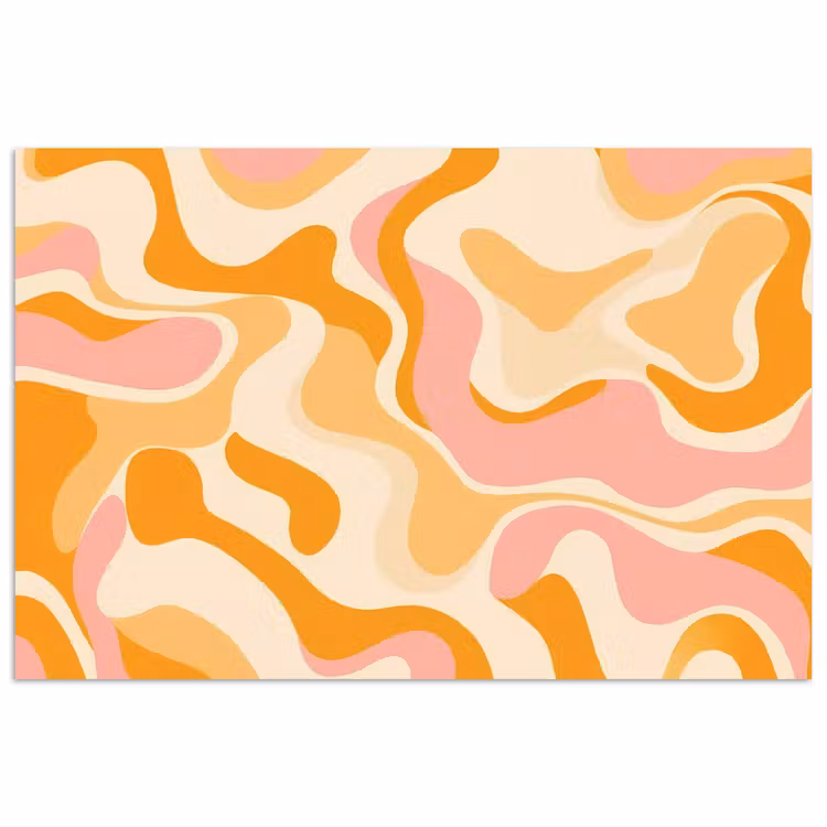 Poster - Abstract - Golvend - Oranje — 1