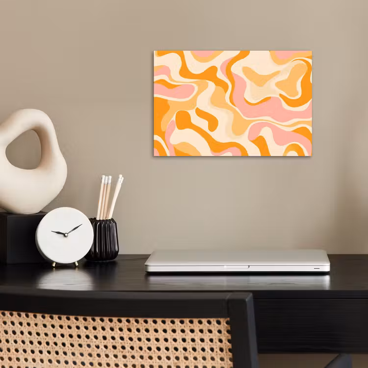 Poster - Abstract - Golvend - Oranje — 2