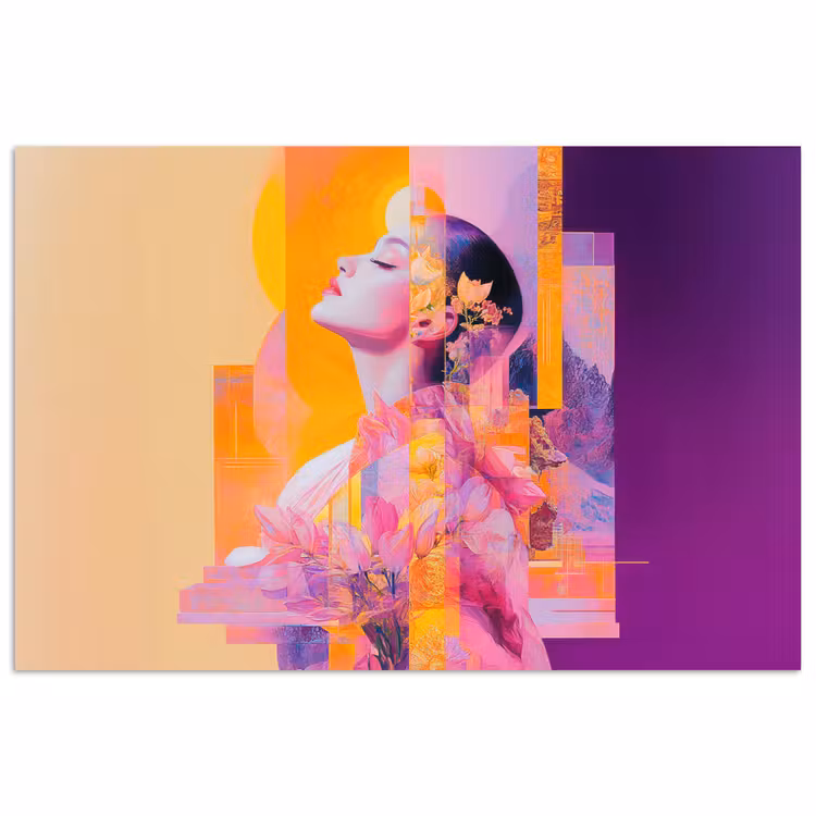 Poster - Abstract - Portret - Vrouw - Kleurrijk — 1