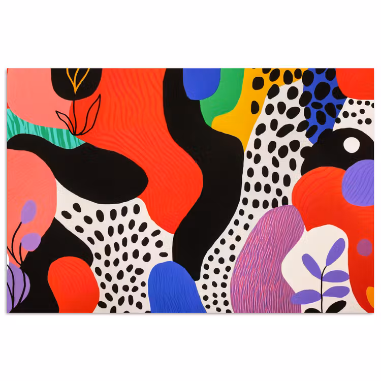 Poster - Abstract - Vormen - Kleuren - Stippen — 1