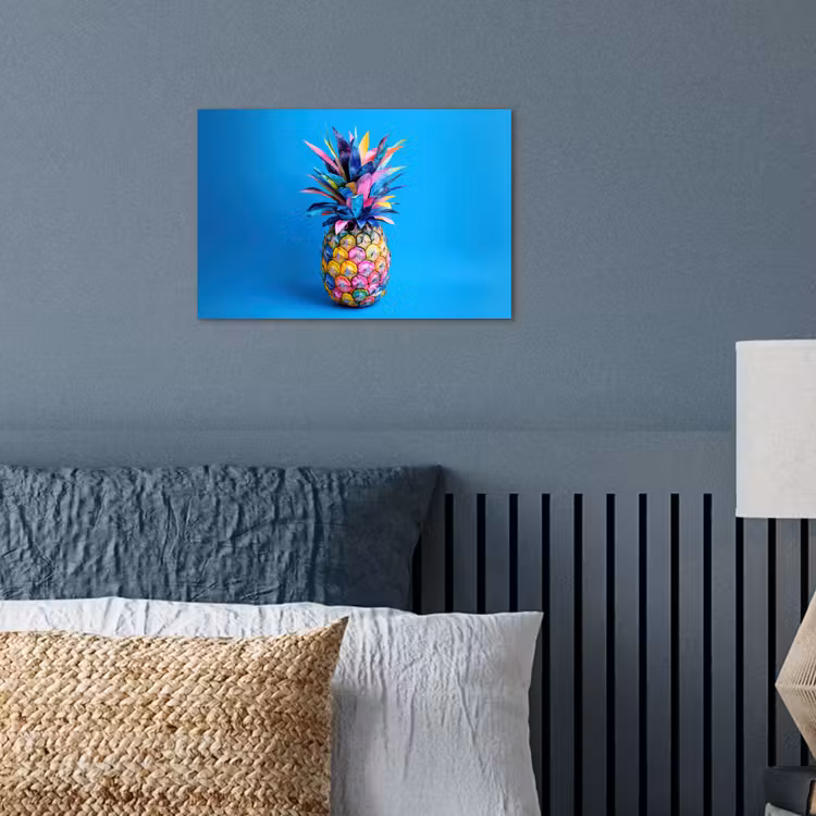 Poster - Ananas - Blauw - Tropisch - Vrolijk — 3