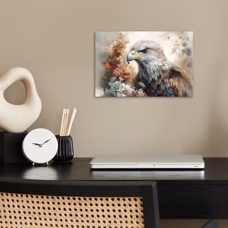 Poster - Arend - Adelaar - Vogel - Bloemen - Natuur — 2