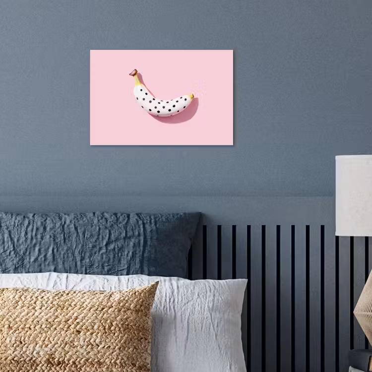 Poster - Banaan - Stippen - roze — 3